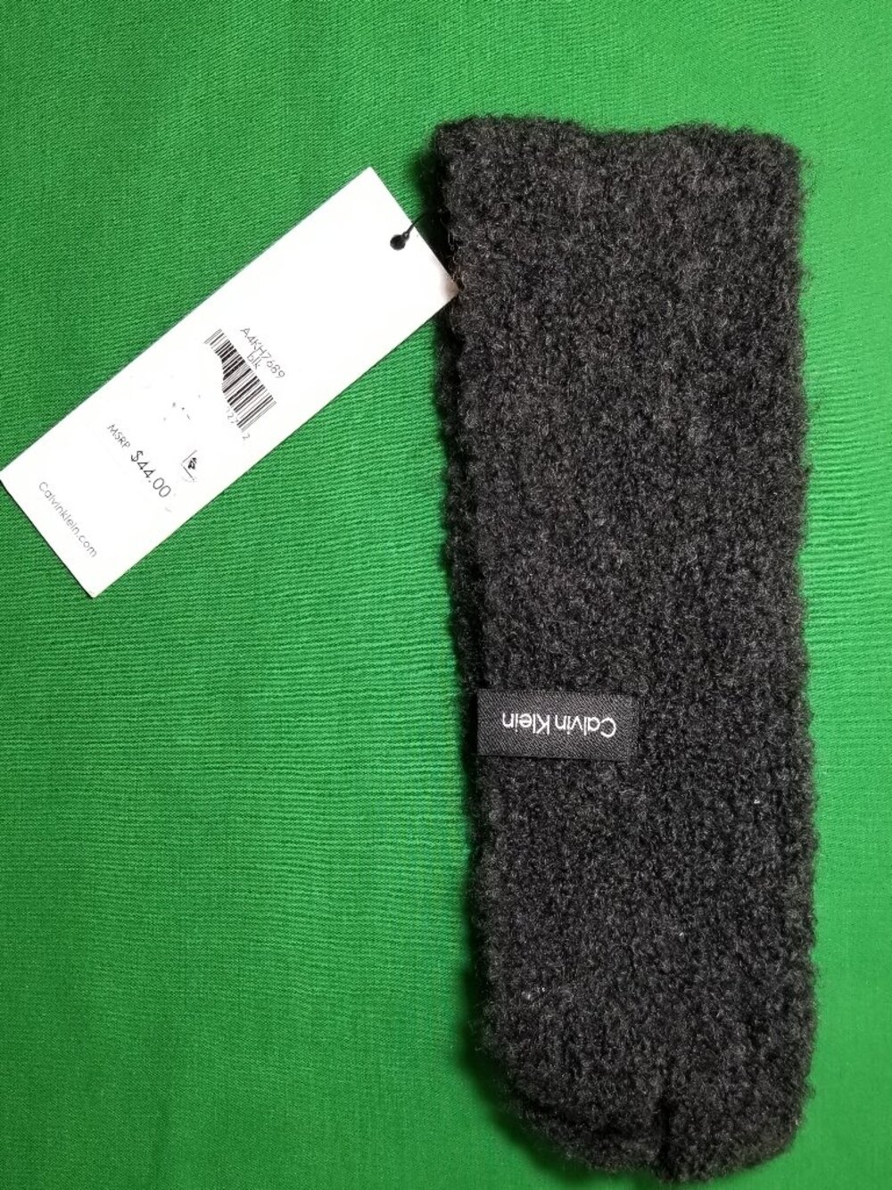 Calvin Klein Wool Blend Head Band Black One Size Ski Snow Alps Mountain NWT